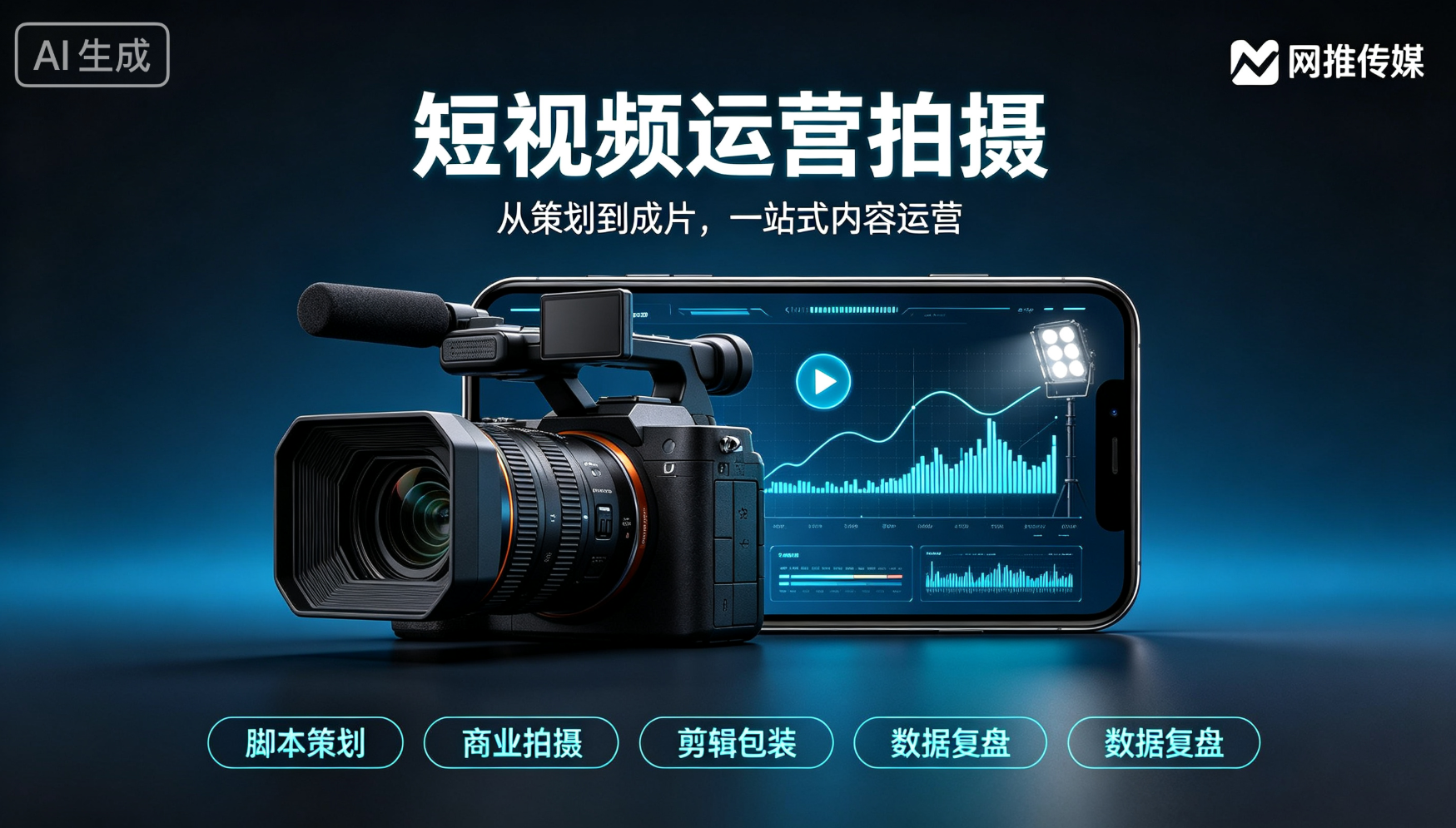 短视频运营服务宣传示意图